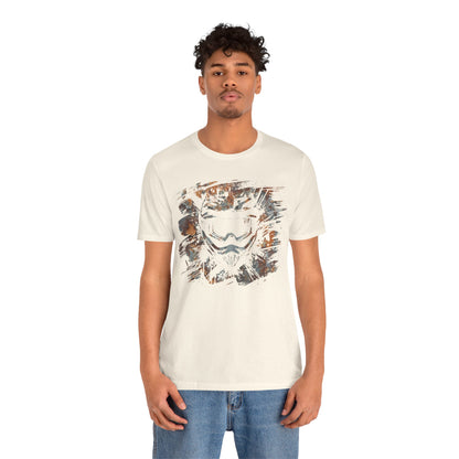 Motorcross Helmet T-Shirt — Distressed Brushstroke Animal Graphic Tee