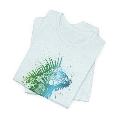 Iguana Splash T‑Shirt — Watercolor Reptile Graphic Tee
