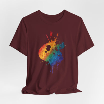 Watercolor Paint Palette T-Shirt — Rainbow Artist Tee