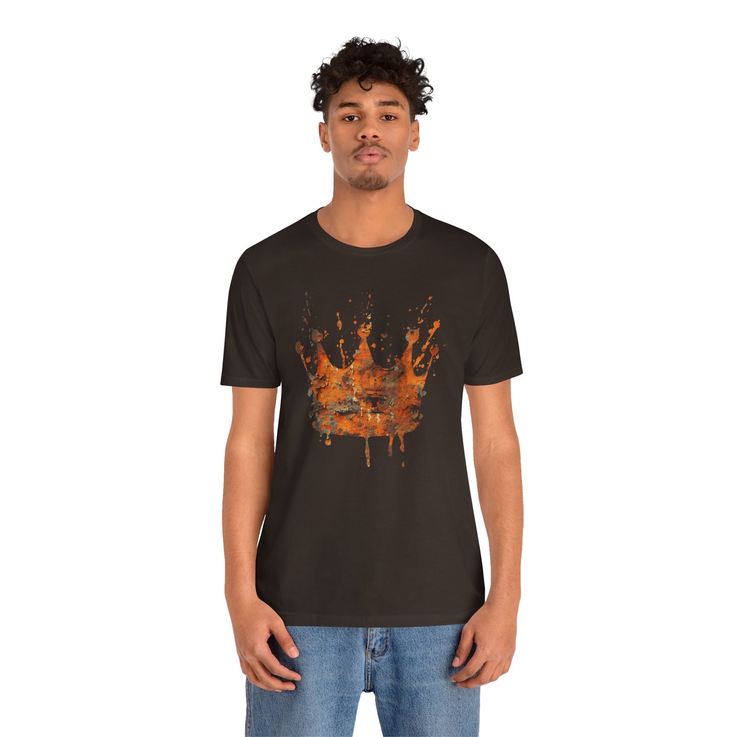 Weathered Kingdom T-Shirt — Watercolor Drip King Crown Graphic Tee
