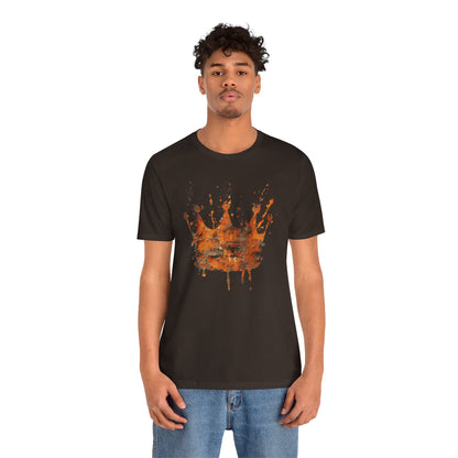 Weathered Kingdom T-Shirt — Watercolor Drip King Crown Graphic Tee