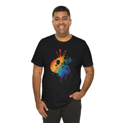 Watercolor Paint Palette T-Shirt — Rainbow Artist Tee