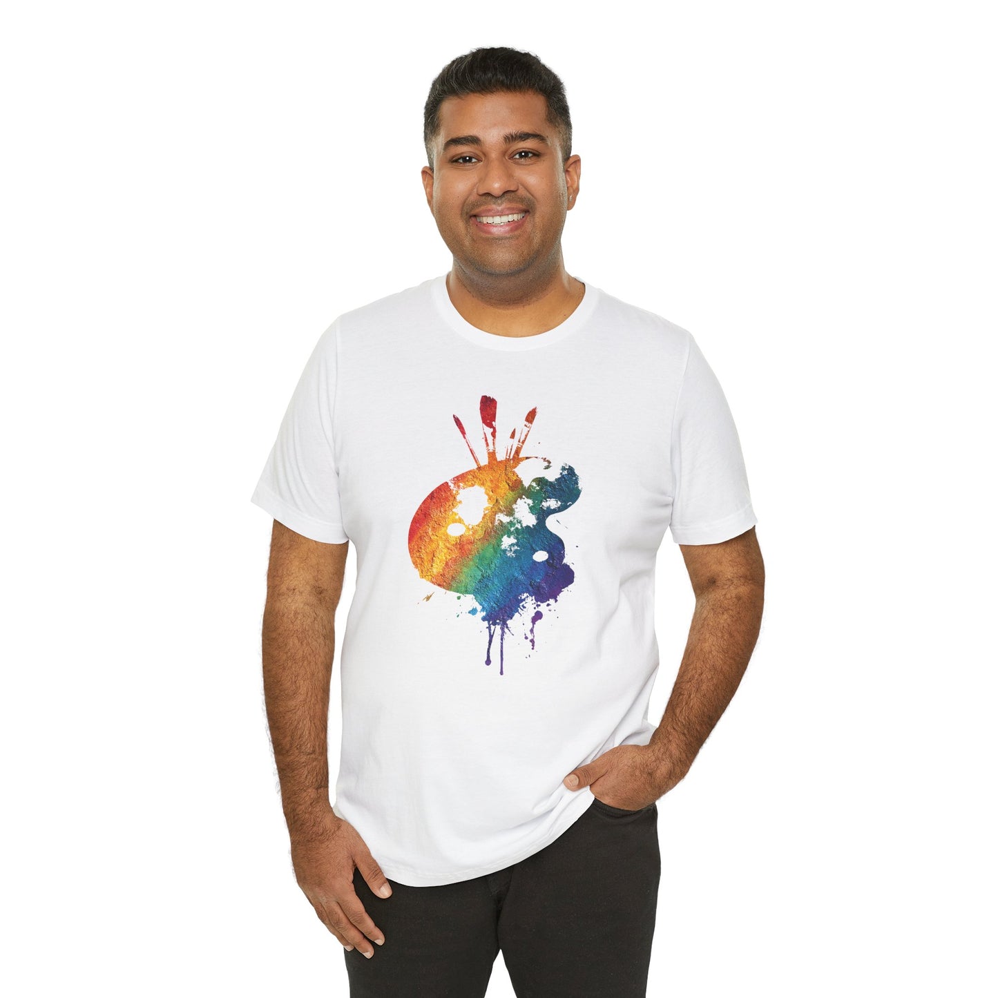 Watercolor Paint Palette T-Shirt — Rainbow Artist Tee