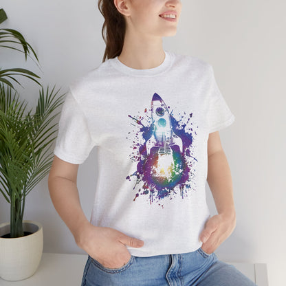 Rocket Ship T-Shirt — Colorful Space Launch Graphic Tee