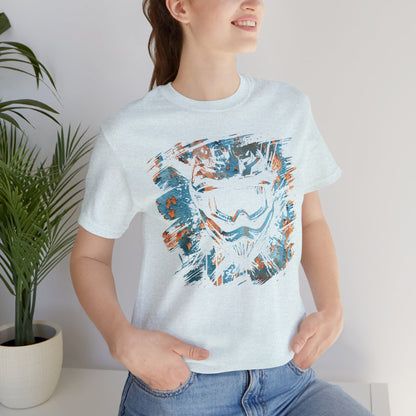 Motorcross Helmet T-Shirt — Distressed Brushstroke Animal Graphic Tee
