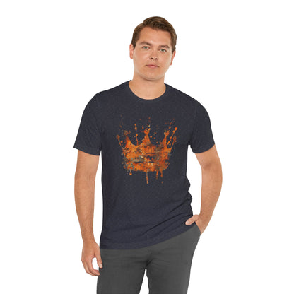 Weathered Kingdom T-Shirt — Watercolor Drip King Crown Graphic Tee