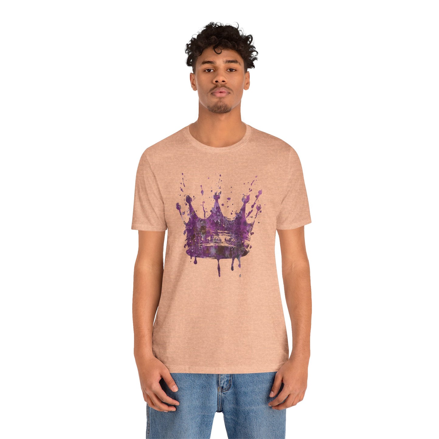 Weathered Kingdom T-Shirt — Watercolor Drip King Crown Graphic Tee