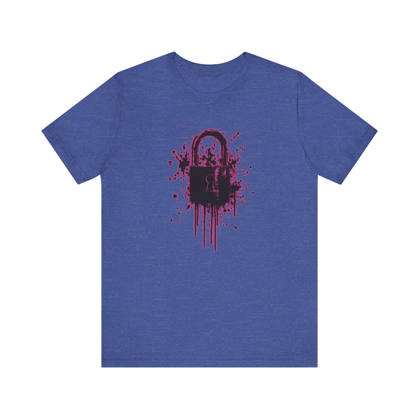 Locked Up Graphic Tee — Dark Splatter Lock Design