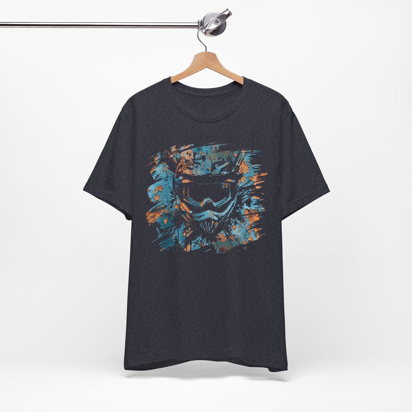 Motorcross Helmet T-Shirt — Distressed Brushstroke Animal Graphic Tee