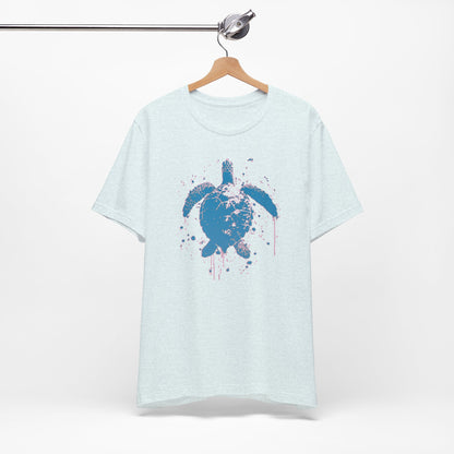 Blue Neon Sea Turtle T-Shirt — Ocean Beach Beachwear Tee