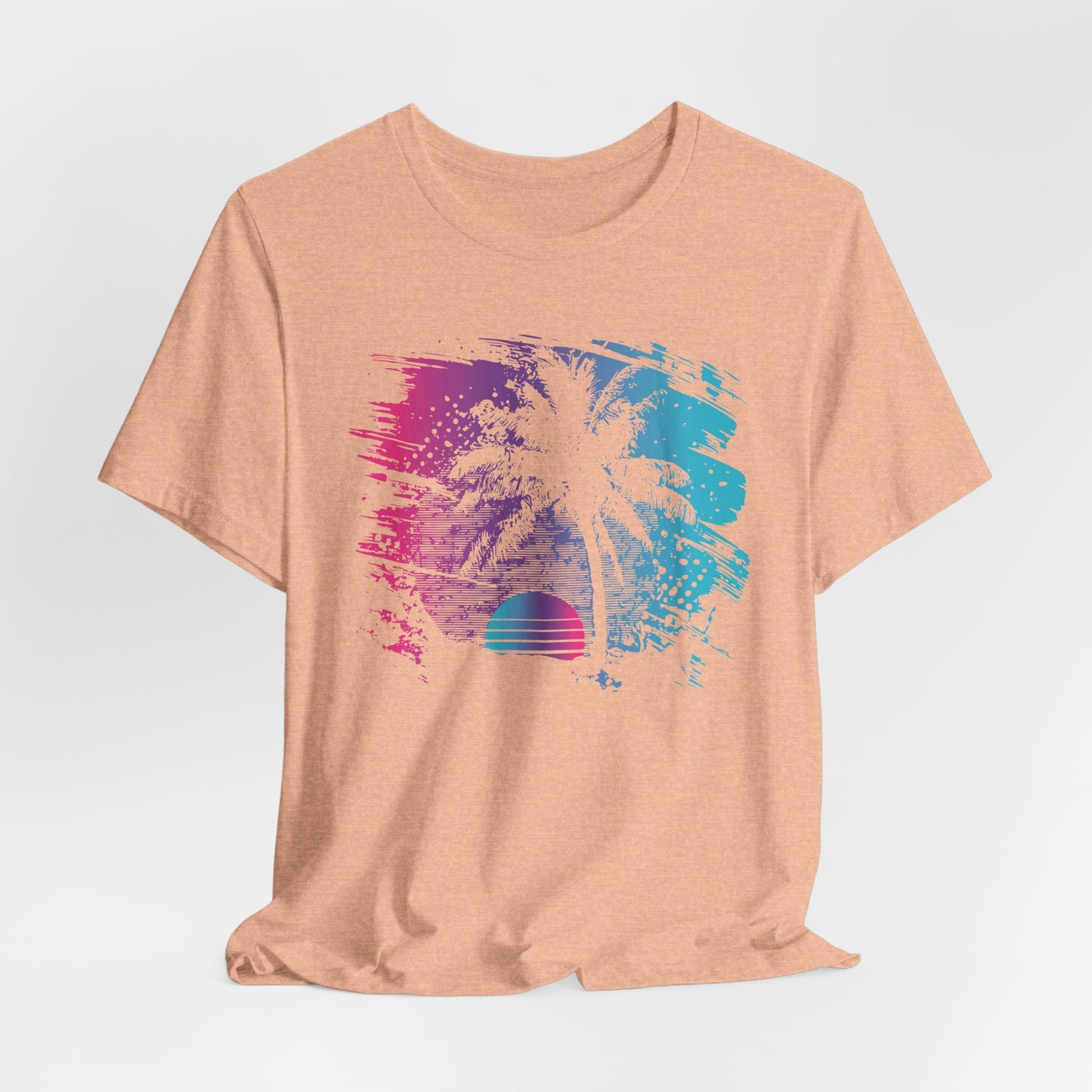 Retro Palm Sunset Tee — Vintage Beach Palm Tree T-Shirt