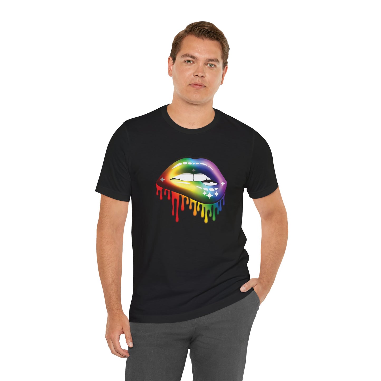 Rainbow Drip Lips T-Shirt — Pride Graphic Tee
