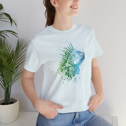 Iguana Splash T‑Shirt — Watercolor Reptile Graphic Tee