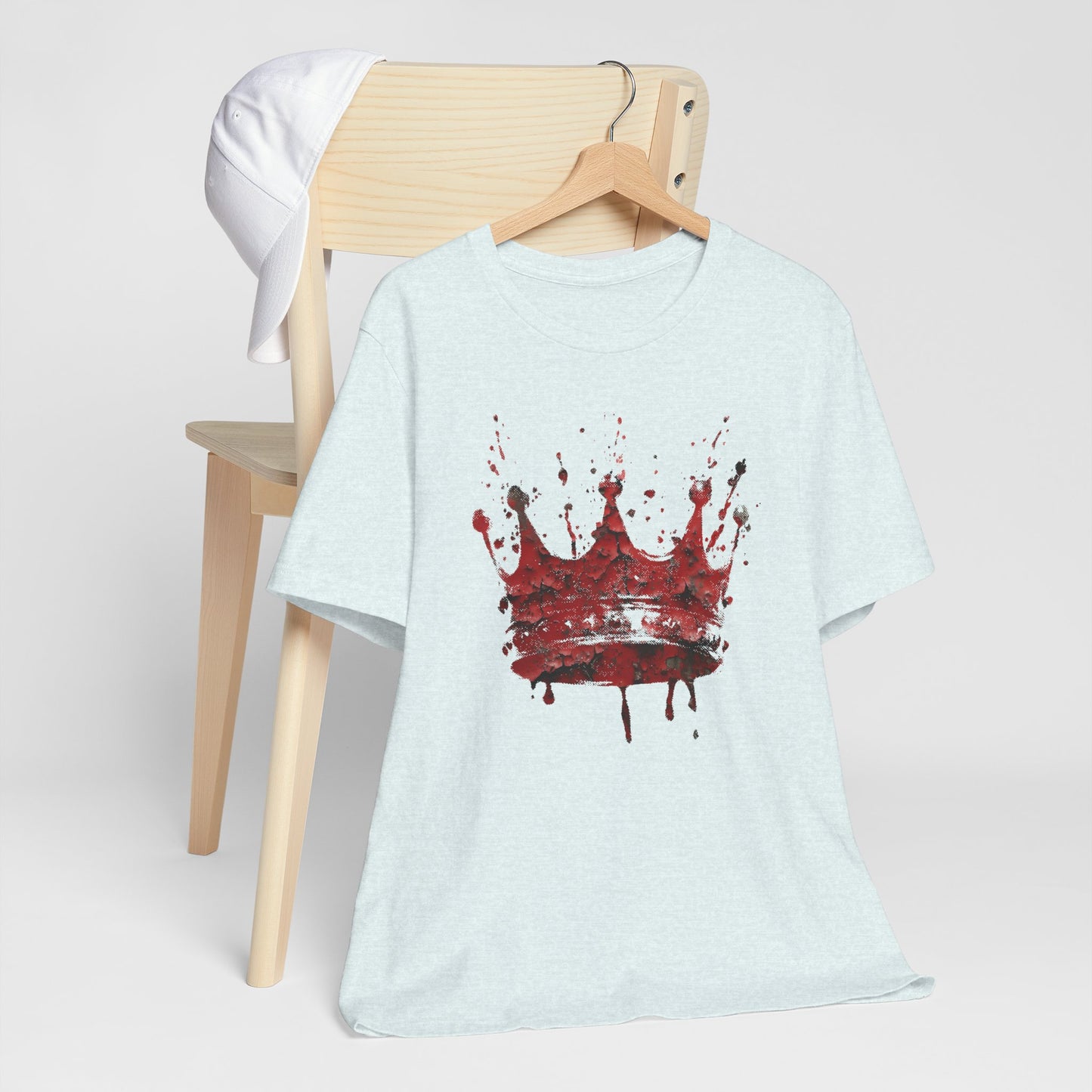 Weathered Kingdom T-Shirt — Watercolor Drip King Crown Graphic Tee