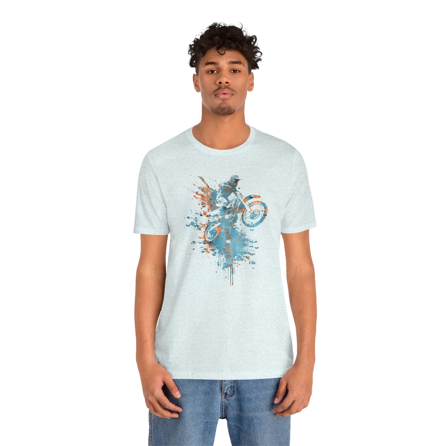 Motocross Splash Graphic Tee — Dirt Bike Rider Art T-Shirt