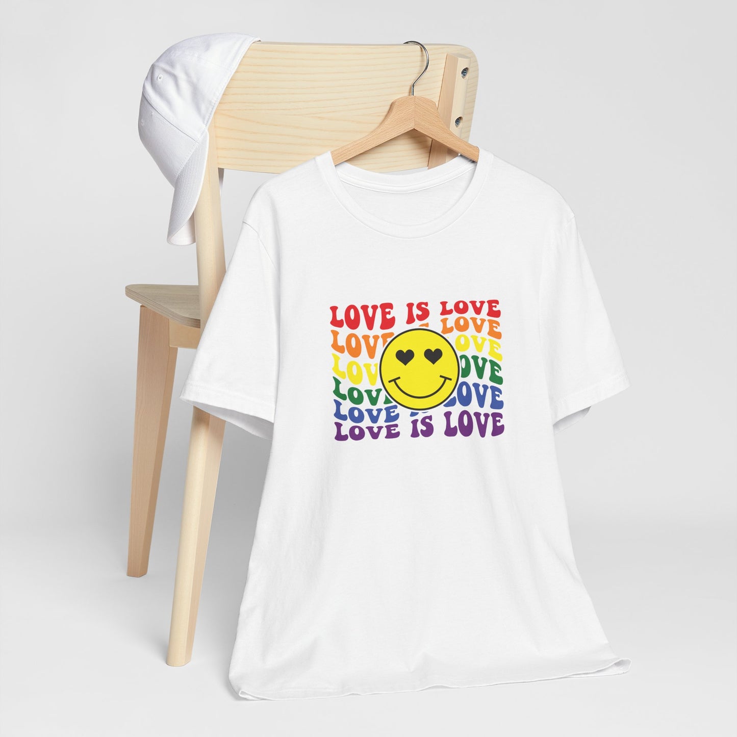 Love Is Love Rainbow Smiley T-Shirt