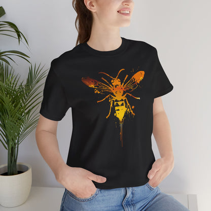 Sting Like a Bee Graphic Tee — Orange Watercolor Bee Shirt