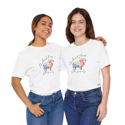 Rainbow Sheep T-Shirt — "Rainbow Sheep of the Family" Cute Pastel Graphic Tee