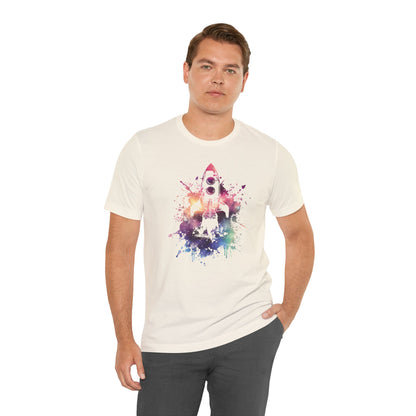 Rocket Ship T-Shirt — Colorful Space Launch Graphic Tee