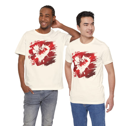 Broken Heart Brushstroke Tee — Distressed Red Heart Graphic Shirt