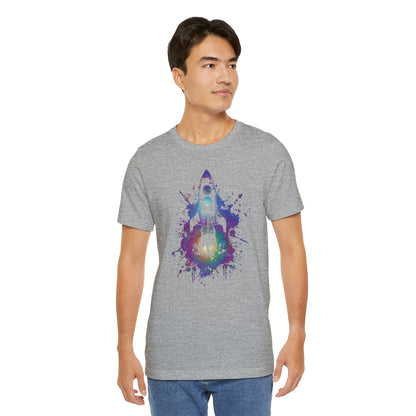 Rocket Ship T-Shirt — Colorful Space Launch Graphic Tee