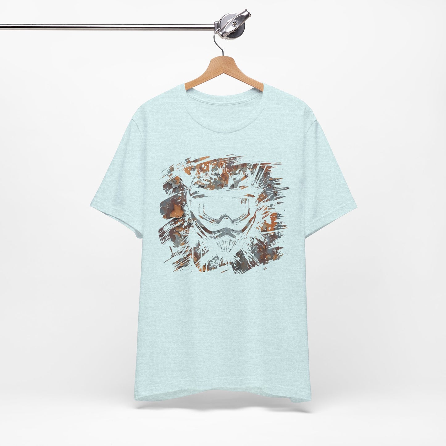 Motorcross Helmet T-Shirt — Distressed Brushstroke Animal Graphic Tee