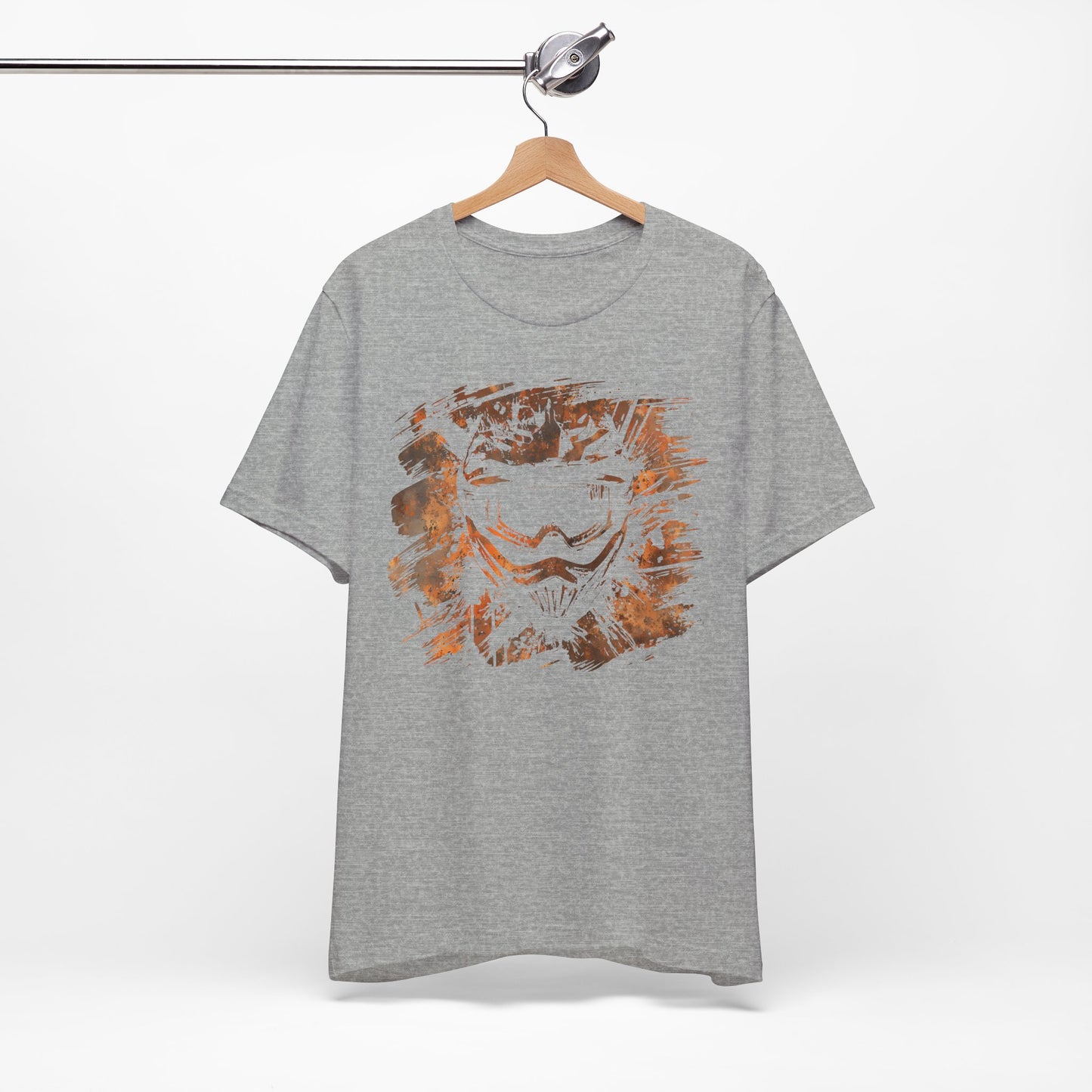Motorcross Helmet T-Shirt — Distressed Brushstroke Animal Graphic Tee