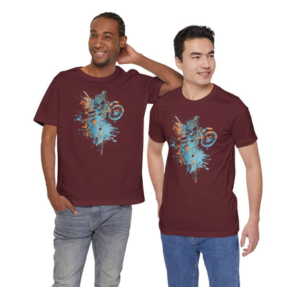 Motocross Splash Graphic Tee — Dirt Bike Rider Art T-Shirt
