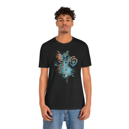 Motocross Splash Graphic Tee — Dirt Bike Rider Art T-Shirt