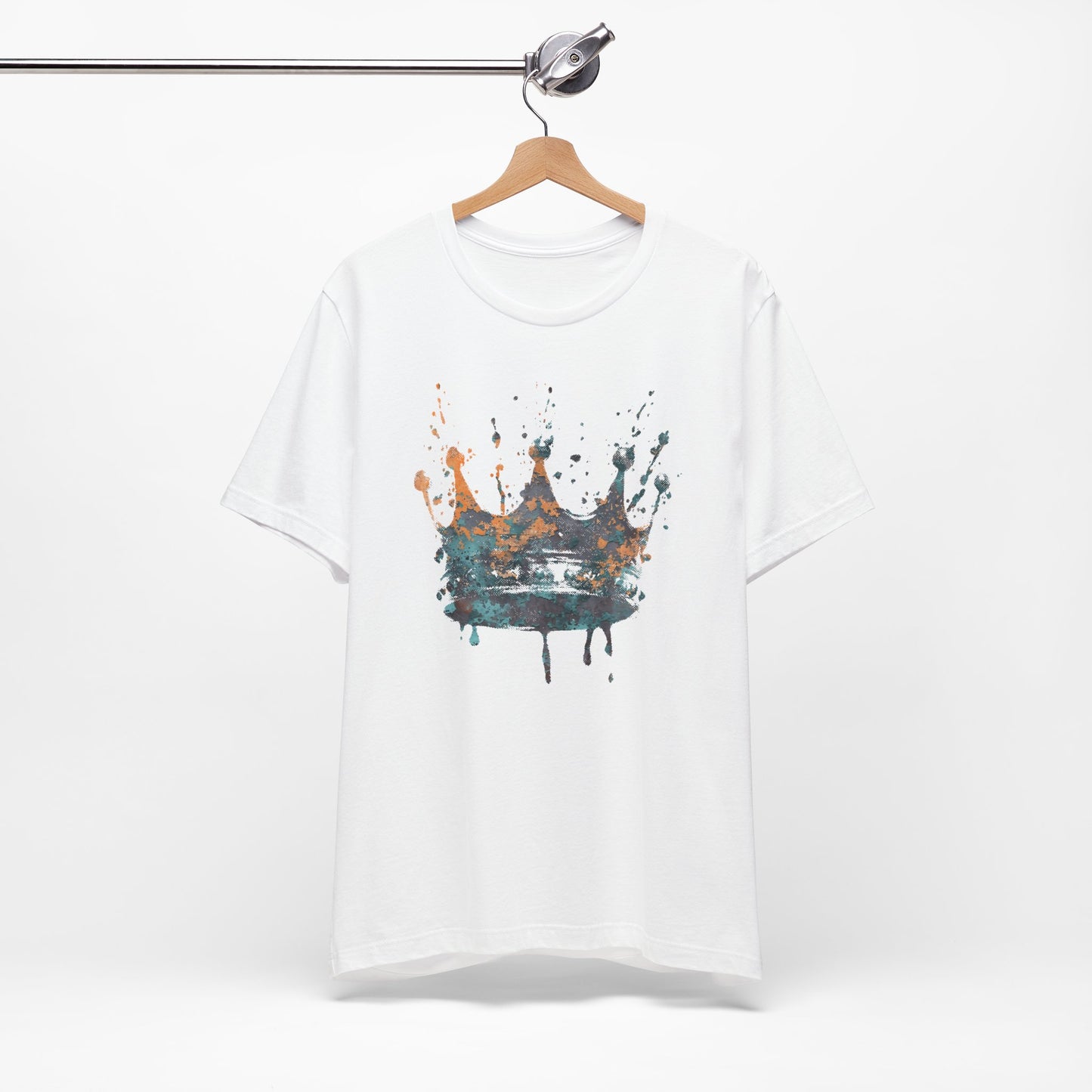 Weathered Kingdom T-Shirt — Watercolor Drip King Crown Graphic Tee