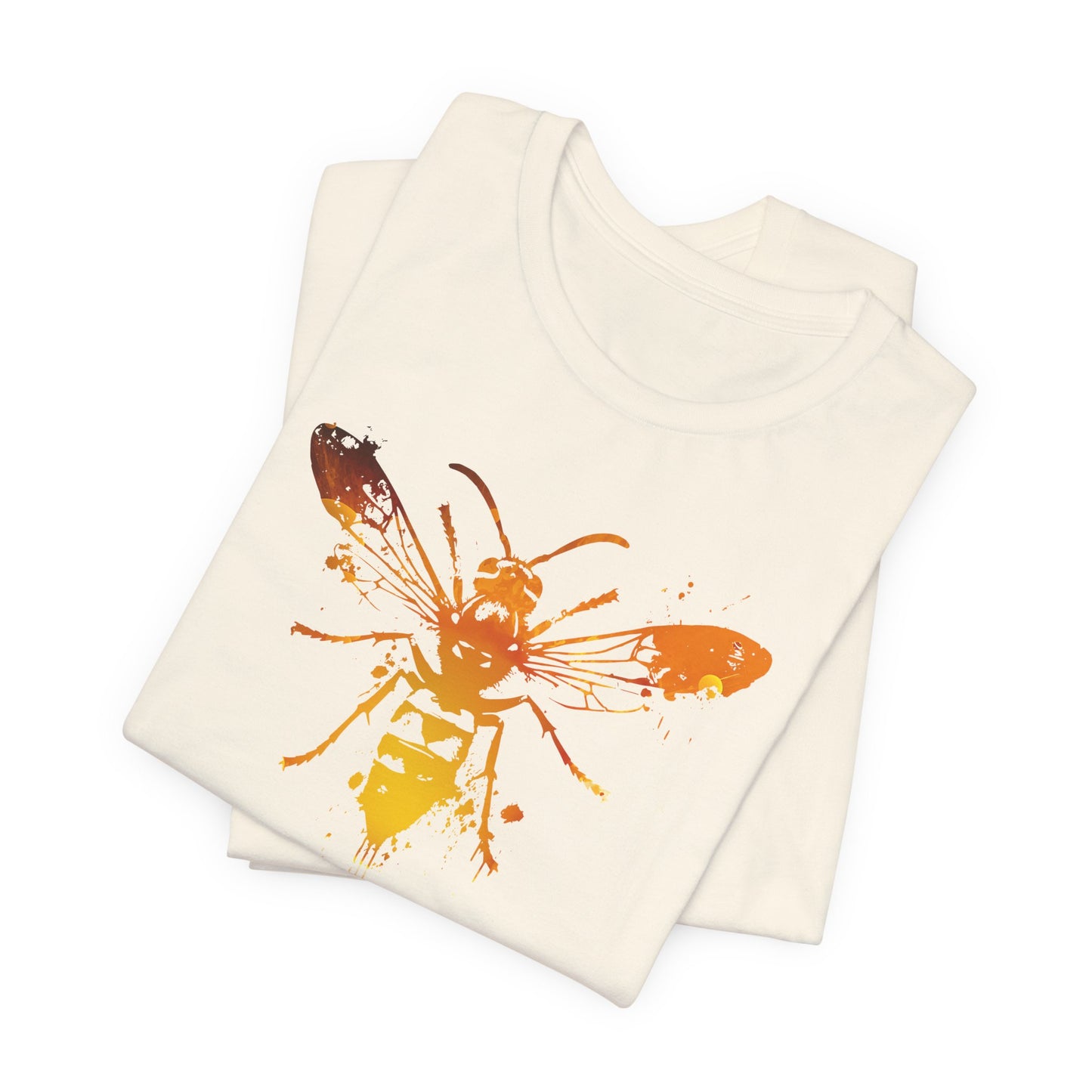 Sting Like a Bee Graphic Tee — Orange Watercolor Bee Shirt