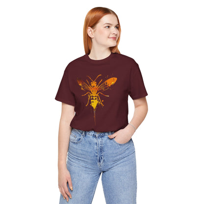 Sting Like a Bee Graphic Tee — Orange Watercolor Bee Shirt