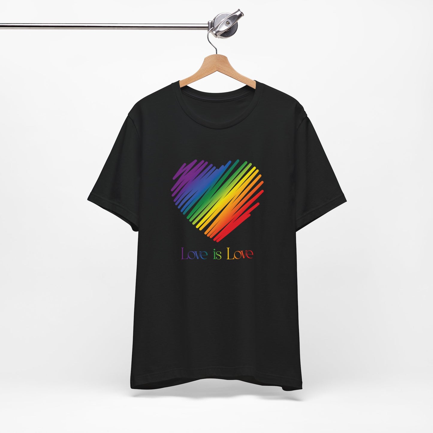 Rainbow Heart Tee — "Love is Love" Pride T-Shirt