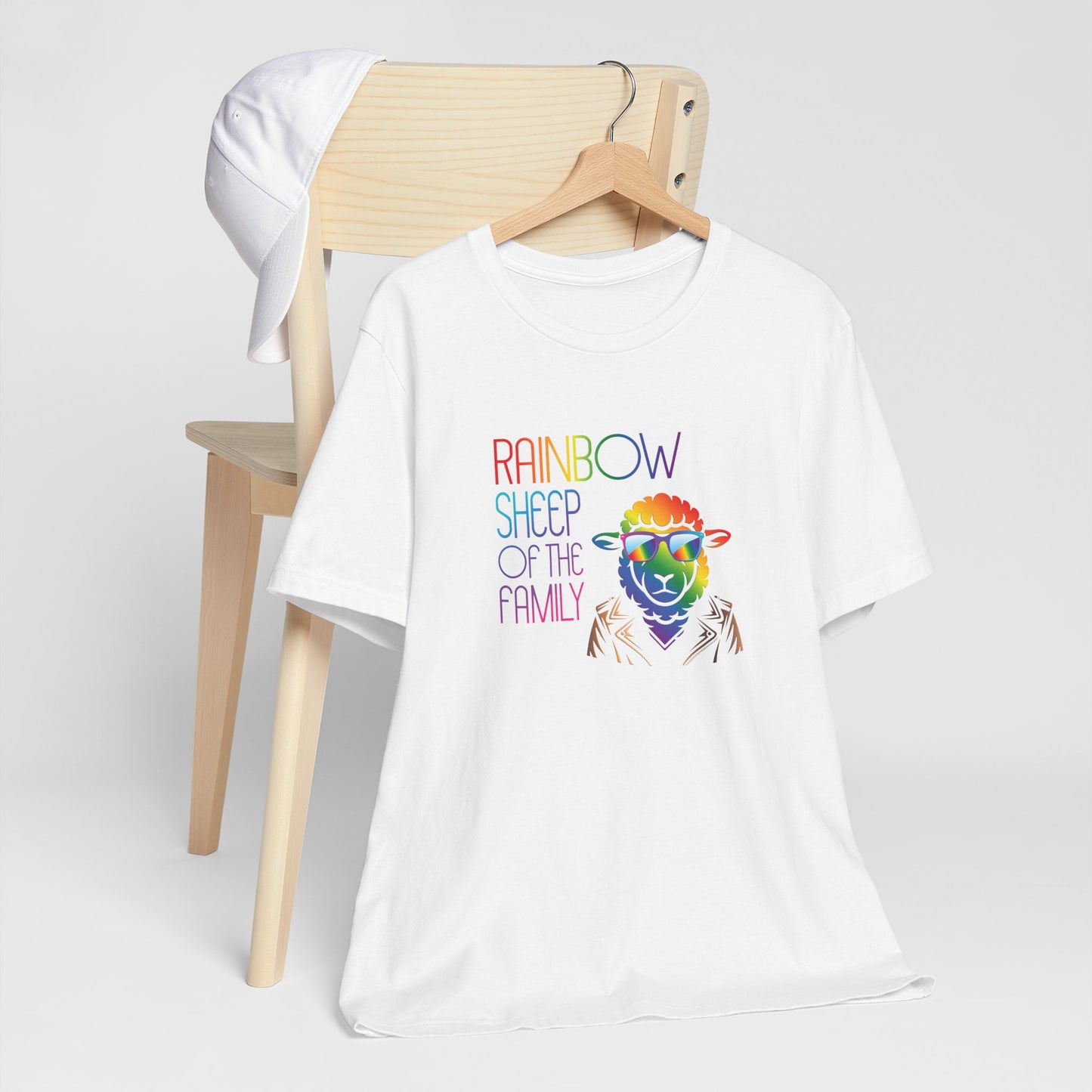 Rainbow Sheep of the Family T-Shirt — Colorful Pride Graphic Tee