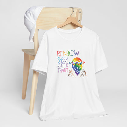 Rainbow Sheep of the Family T-Shirt — Colorful Pride Graphic Tee