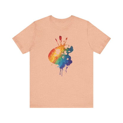 Watercolor Paint Palette T-Shirt — Rainbow Artist Tee