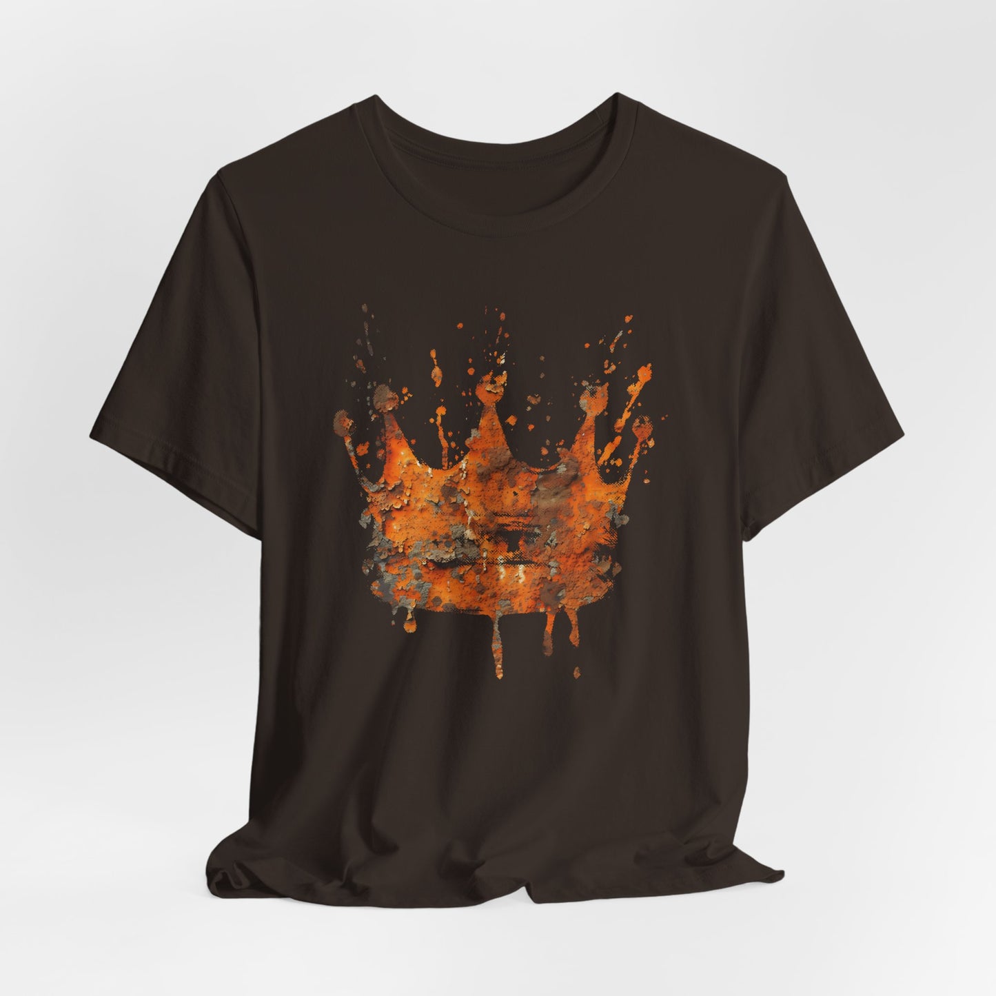 Weathered Kingdom T-Shirt — Watercolor Drip King Crown Graphic Tee