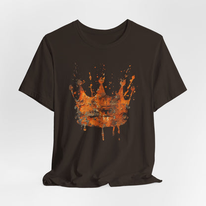 Weathered Kingdom T-Shirt — Watercolor Drip King Crown Graphic Tee