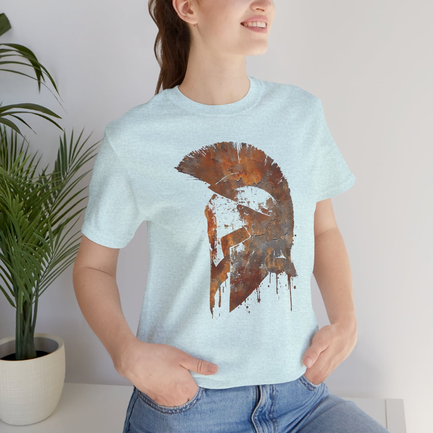 Spartan Helmet T‑Shirt — Rustic Warrior Graphic Tee