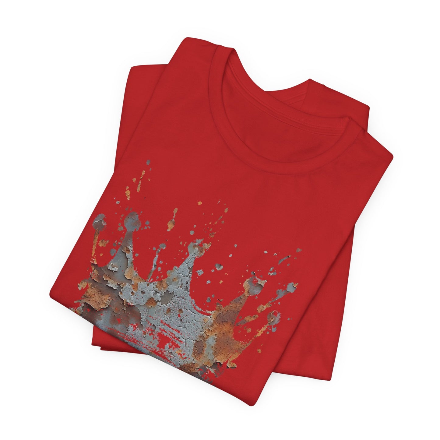 Weathered Kingdom T-Shirt — Watercolor Drip King Crown Graphic Tee