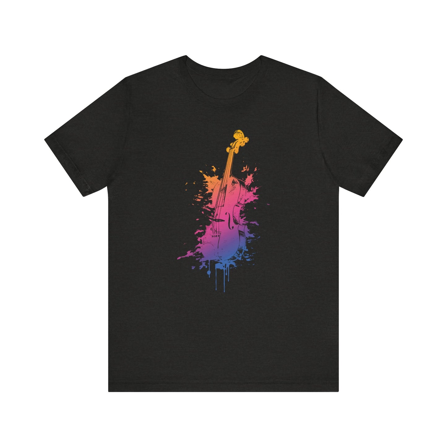 Colorful Violin Splash T-Shirt — Watercolor Musician Tee for Violinists & Music Lovers