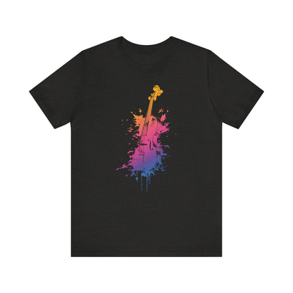 Colorful Violin Splash T-Shirt — Watercolor Musician Tee for Violinists & Music Lovers