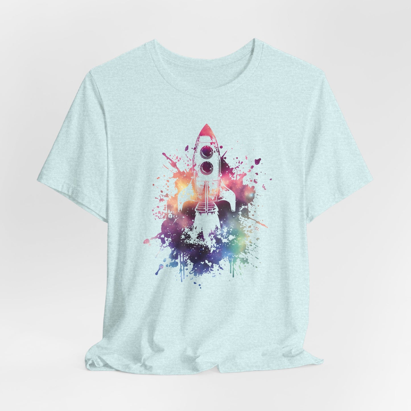 Rocket Ship T-Shirt — Colorful Space Launch Graphic Tee
