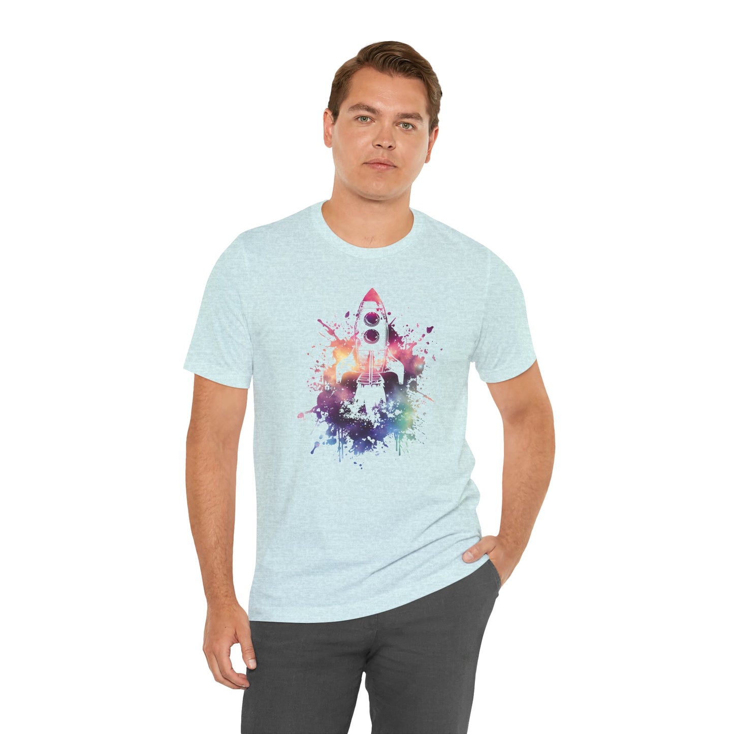 Rocket Ship T-Shirt — Colorful Space Launch Graphic Tee