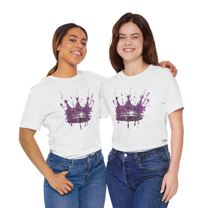 Weathered Kingdom T-Shirt — Watercolor Drip King Crown Graphic Tee
