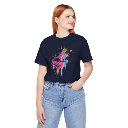 Play me to the Moon T‑Shirt — Colorful Music Lover Tee
