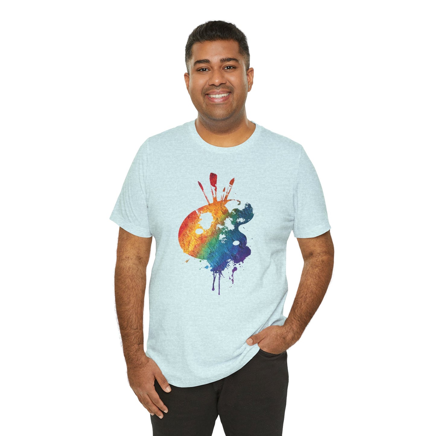 Watercolor Paint Palette T-Shirt — Rainbow Artist Tee