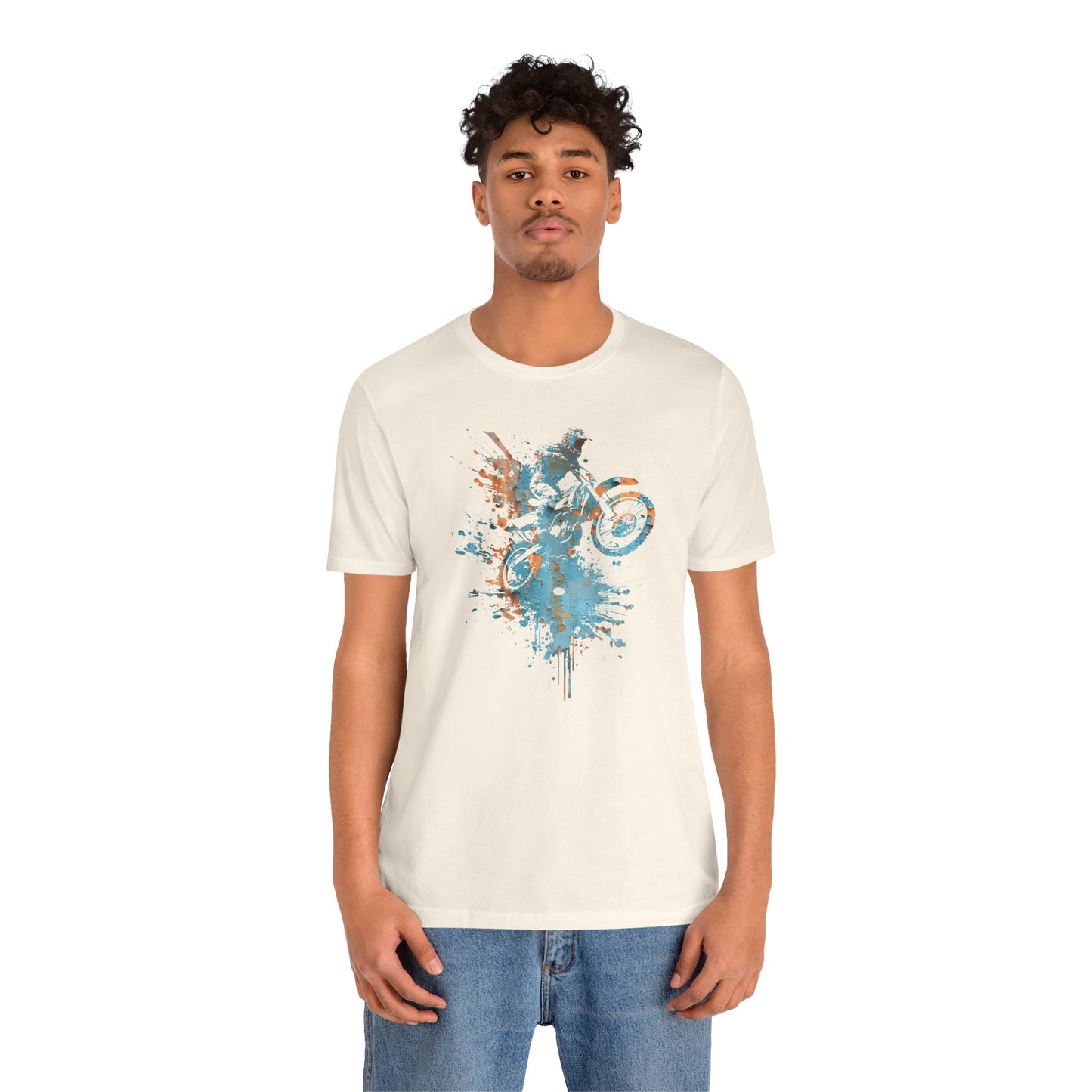 Motocross Splash Graphic Tee — Dirt Bike Rider Art T-Shirt