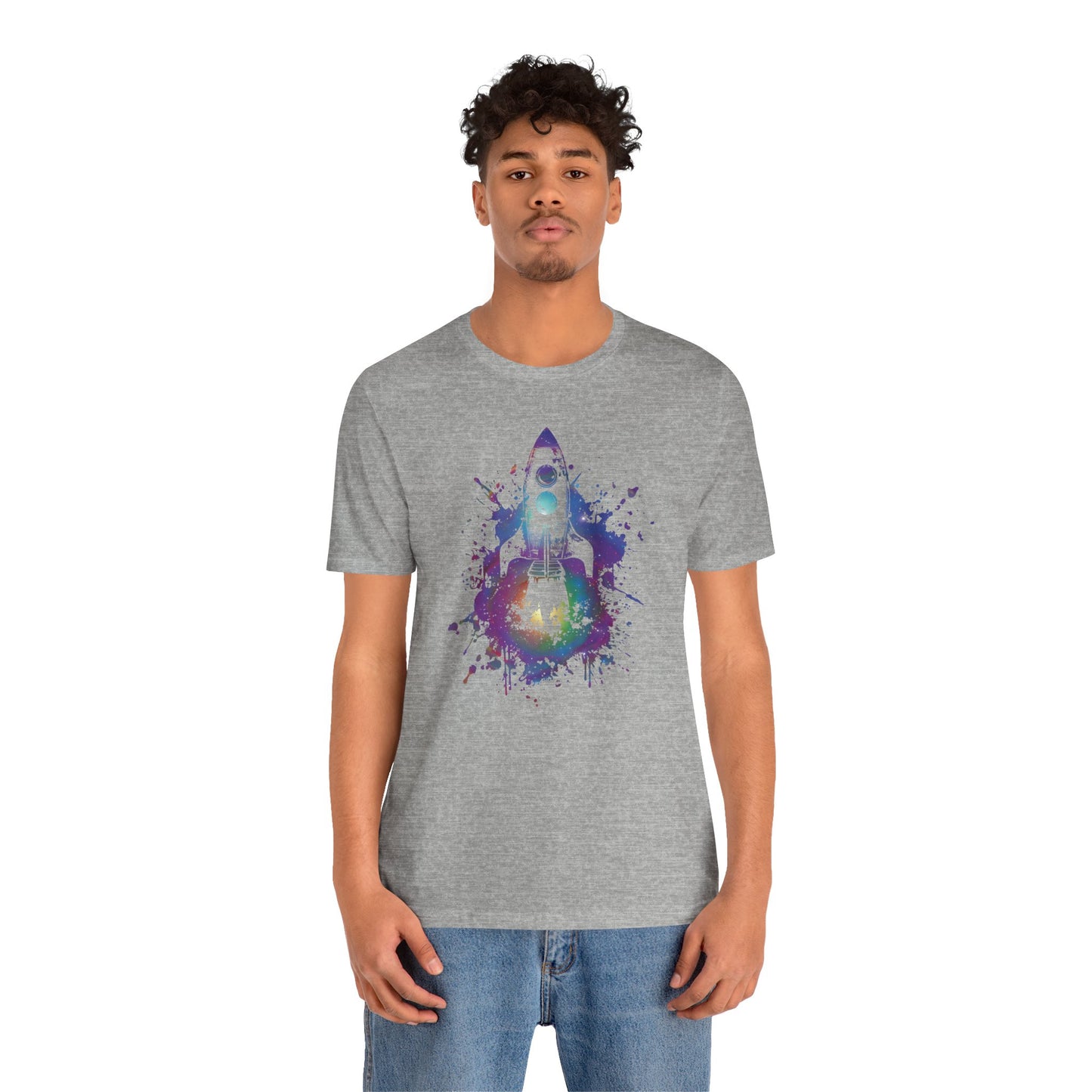 Rocket Ship T-Shirt — Colorful Space Launch Graphic Tee