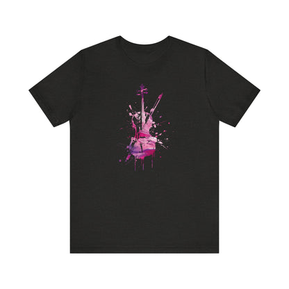 T-Shirt — Pink Watercolor Violin/Cello Graphic Tee